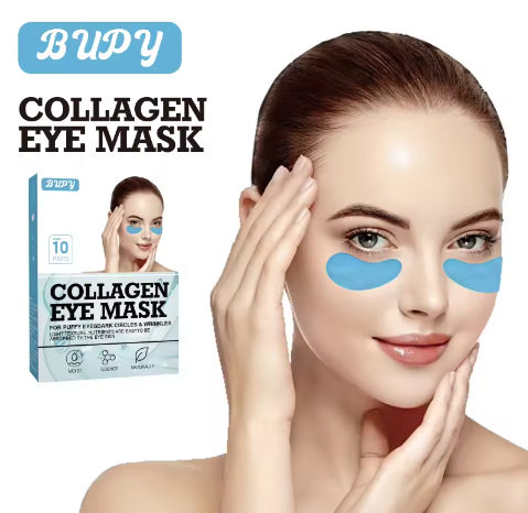 Set 10 perechi patch-uri hidrogel pentru ochi Bupy Collagen Eye Mask – cu Colagen, Glicerina si Proteina de Soia, pentru cearcane, pungi sub ochi si riduri fine [7]