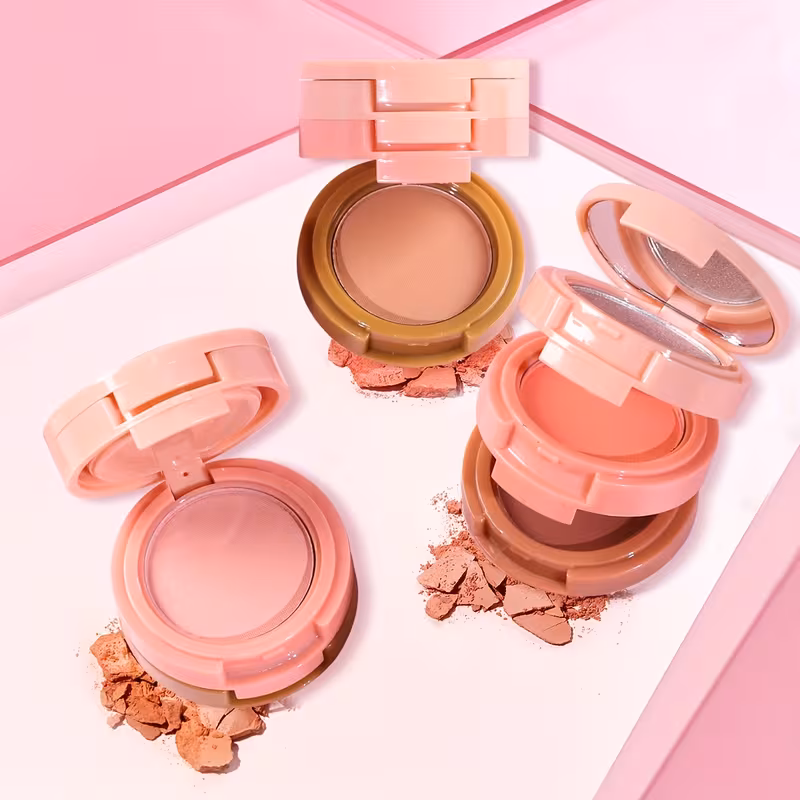 Paleta mini 3 in 1 cu Iluminator, Blush si Contour, Handaiyan, 6g [13]