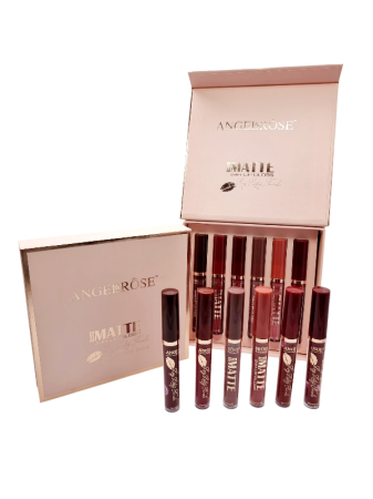 Set B – 6 rujuri lichide mate Handaiyan nuanțele #07-#12, în cutie roz elegantă [2]