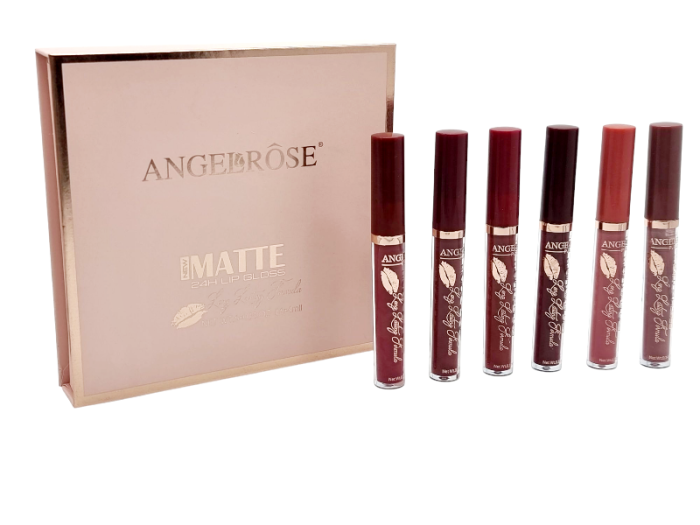 Set 6 Rujuri Mate Rezistente, Matte Liquid Lipstick, ANGEL ROSE [6]