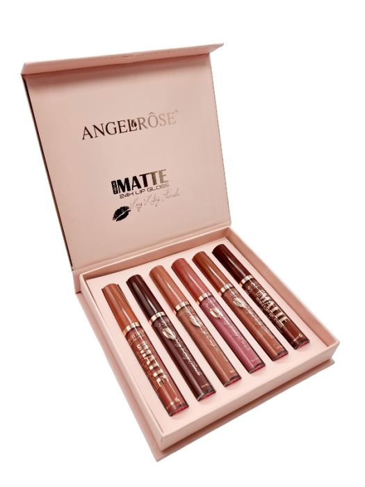 Set 6 Rujuri Mate Rezistente, Matte Liquid Lipstick, ANGEL ROSE [5]