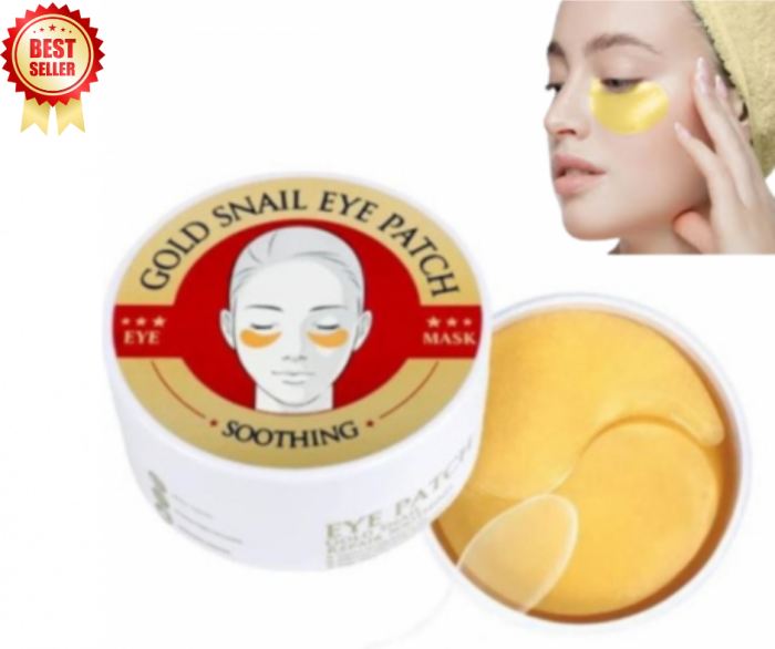 Set 60 Masti pentru Ochi, Gold Snail, cu Extract de Melc, Colagen, Hidrogel si Spirulina [1]