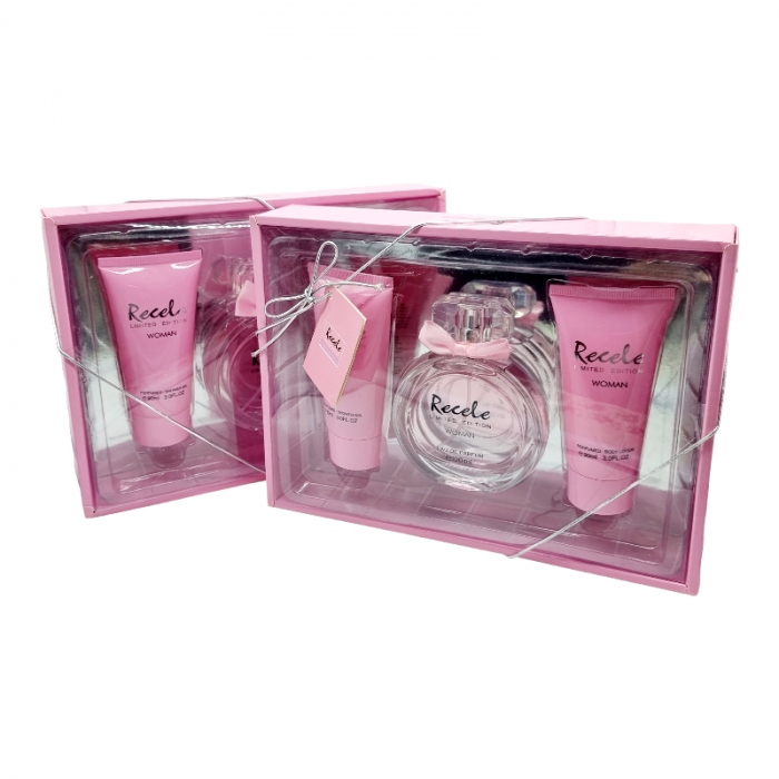Set Cadou pentru femei, 3 piese cu Parfum, body lotion si shower gel, RECELE, Limited Edition [7]