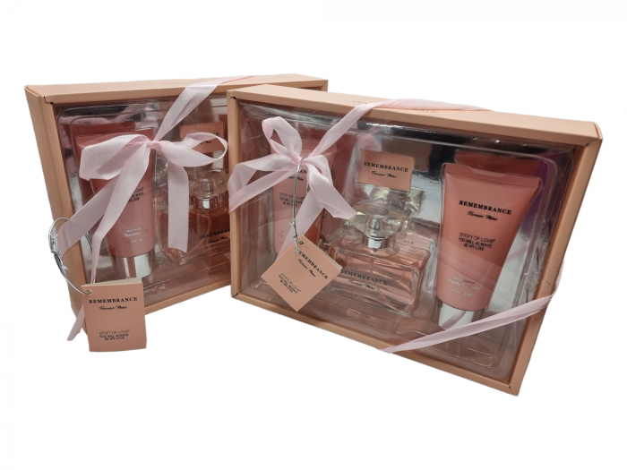 Set Cadou pentru femei, 3 piese cu Parfum, body lotion si shower gel, Remembrance [2]