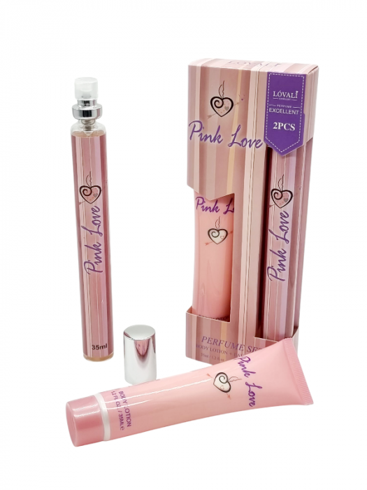 Set Cadou pentru femei cu Mini Parfum si Crema de maini, Pink Love, 2*35ml [2]