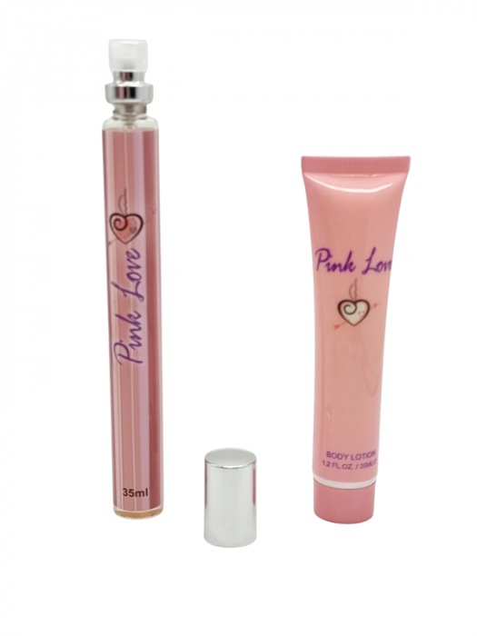 Set Cadou pentru femei cu Mini Parfum si Crema de maini, Pink Love, 2*35ml [3]