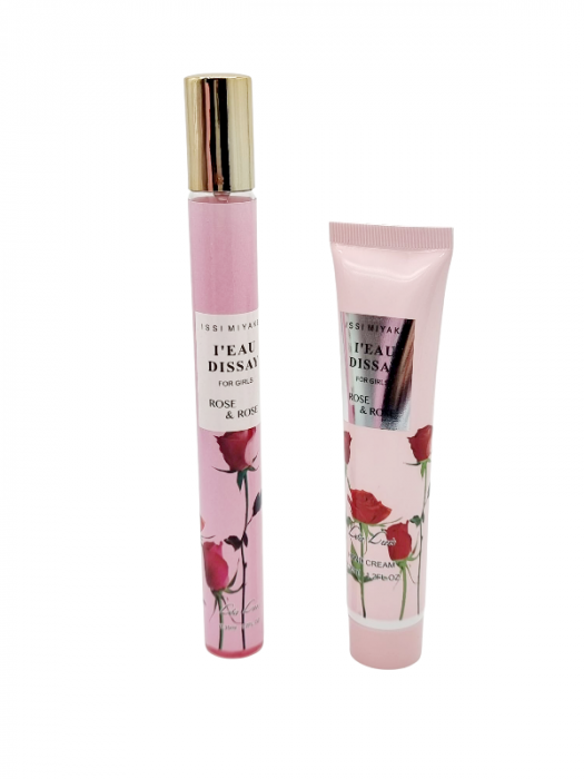 Set Cadou pentru femei cu Mini Parfum si Crema de maini, Rose, 2*35ml [6]