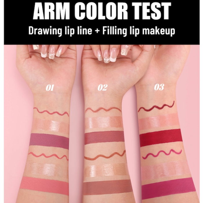 Set cu Rujuri Mate, Lip Gloss Plumper si Creioane Buze, Handaiyan, 01 [6]