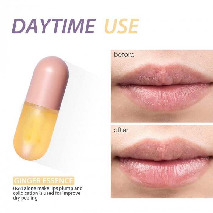 Set Luciu pentru marirea buzelor si hidratare intensa, Lip Plumper, Day And Night Double Effect, Volum Buze, 2 bucati x 5.5ml [6]