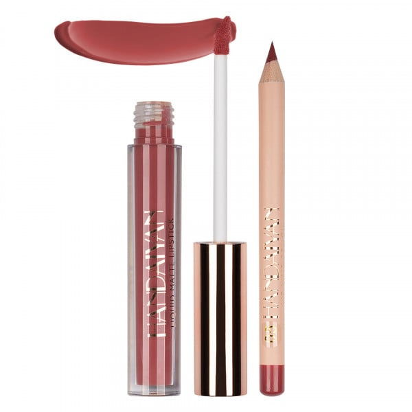 Set Ruj lichid mat si Creion, Liquid Matte Lipstick, 05, HANDAIYAN [2]