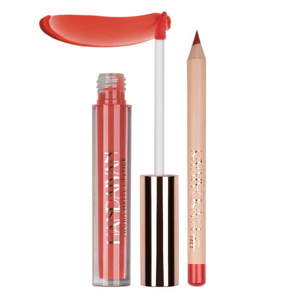 Set Ruj lichid mat si Creion, Liquid Matte Lipstick, 06, HANDAIYAN [2]