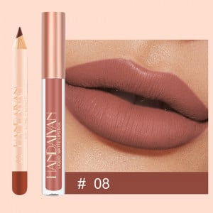 Set Ruj lichid mat si Creion, Liquid Matte Lipstick, 08, HANDAIYAN [5]