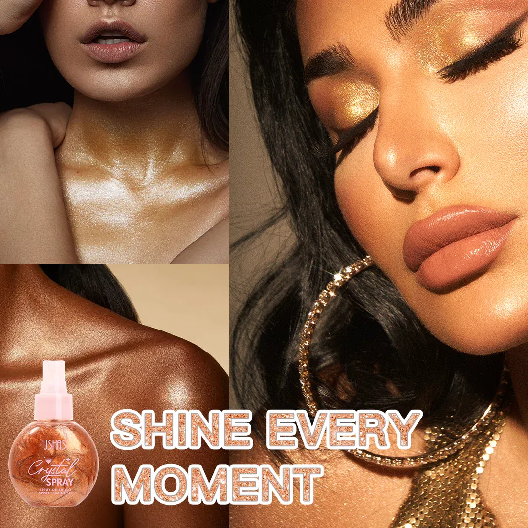 Spray Iluminator pentru fata si corp, Crystal Spray, Ushas, 85g [5]