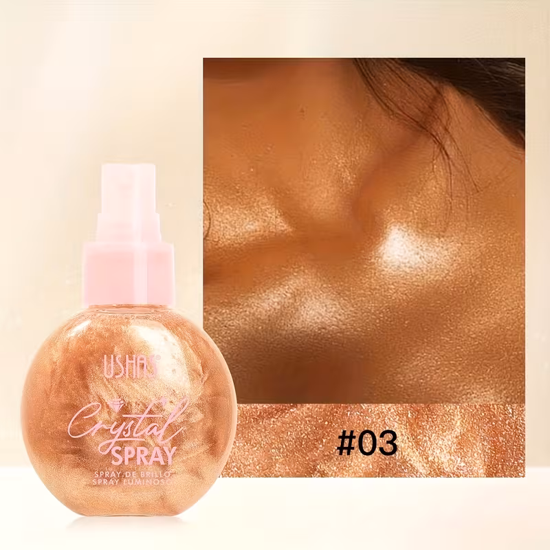 Spray Iluminator pentru fata si corp, Crystal Spray, Ushas, 85g [2]