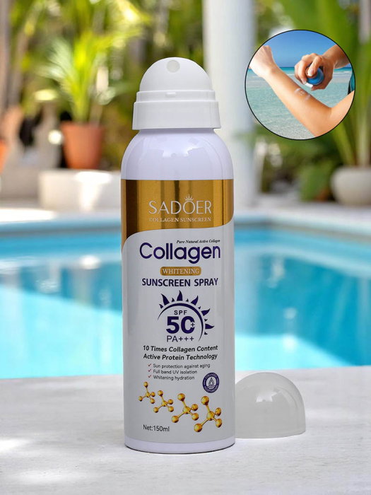 Spray pentru Protectie Solara SPF50, 10 x Collagen, Sadoer, 150ml [3]