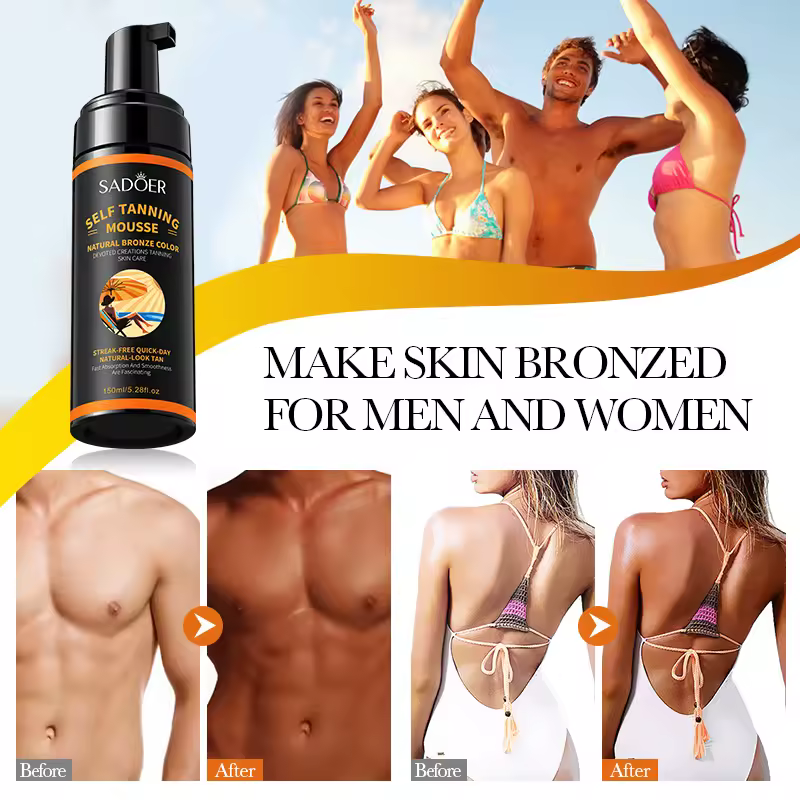 Spuma autobronzanta pentru bronz natural si uniform, Sadoer, 150 ml [6]