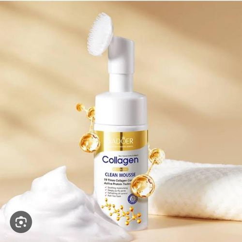 Spumă de Curățare cu Perie Inclusă și Colagen, Antirid si Hidratare, Sadoer, 120 ml [8]