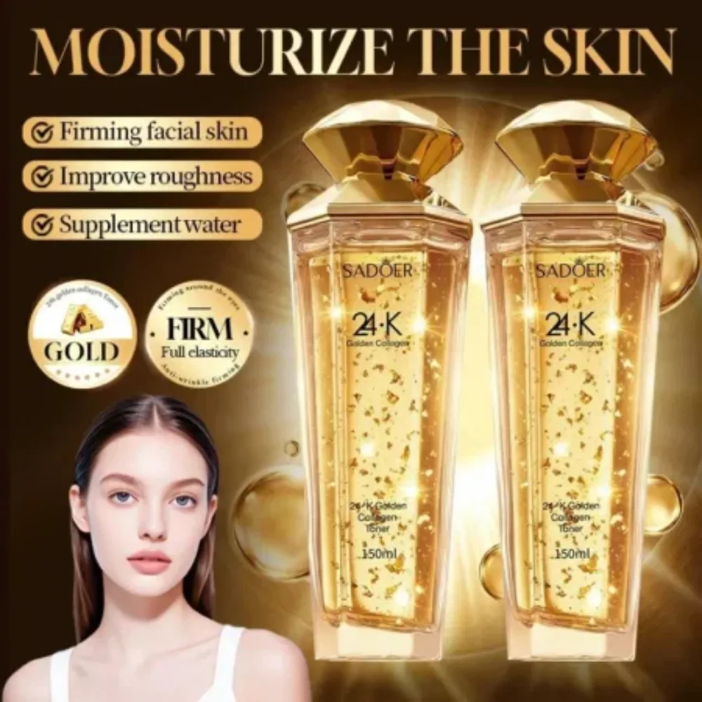 Lotiune Tonica SADOER 24K Golden Collagen Toner 150ml pentru fermitate si stralucire [7]