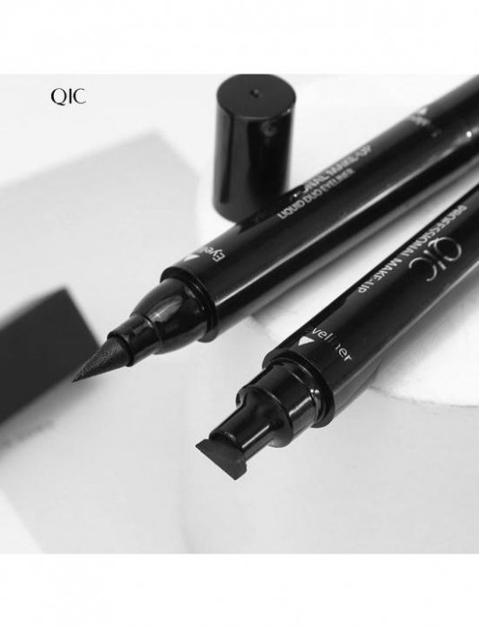 Tus/Eyeliner cu stampila  cu doua capete,  negru, QIC Magic Eyeliner [4]