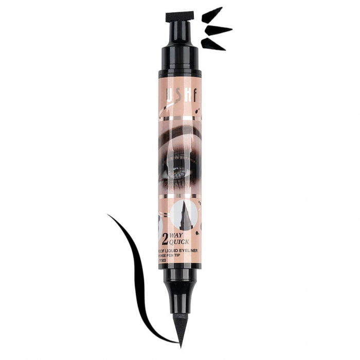 Tus/Eyeliner cu stampila, negru,  Qiaoanna [3]