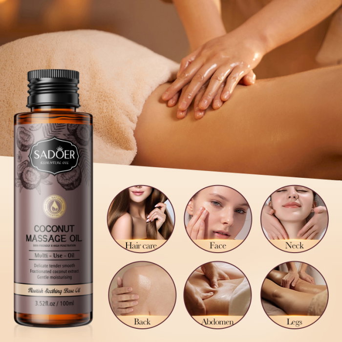 Ulei Hidratant pentru masaj cu Cocos, Multi -Use-Oil, Sadoer, 100 ml [2]