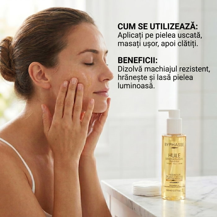 Ulei Demachiant cu Vitamina E, Vegan, Cleansing Oil Douceur, Byphasse,150ml [2]