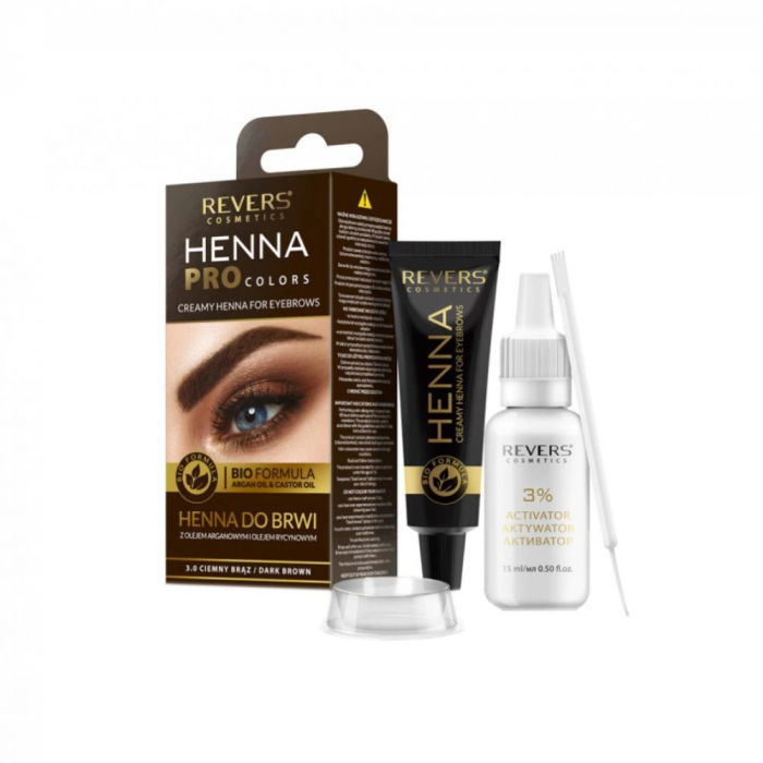 Vopsea de sprancene Henna Pro Colors, Revers, Maro Inchis 3.0, 15ml [1]