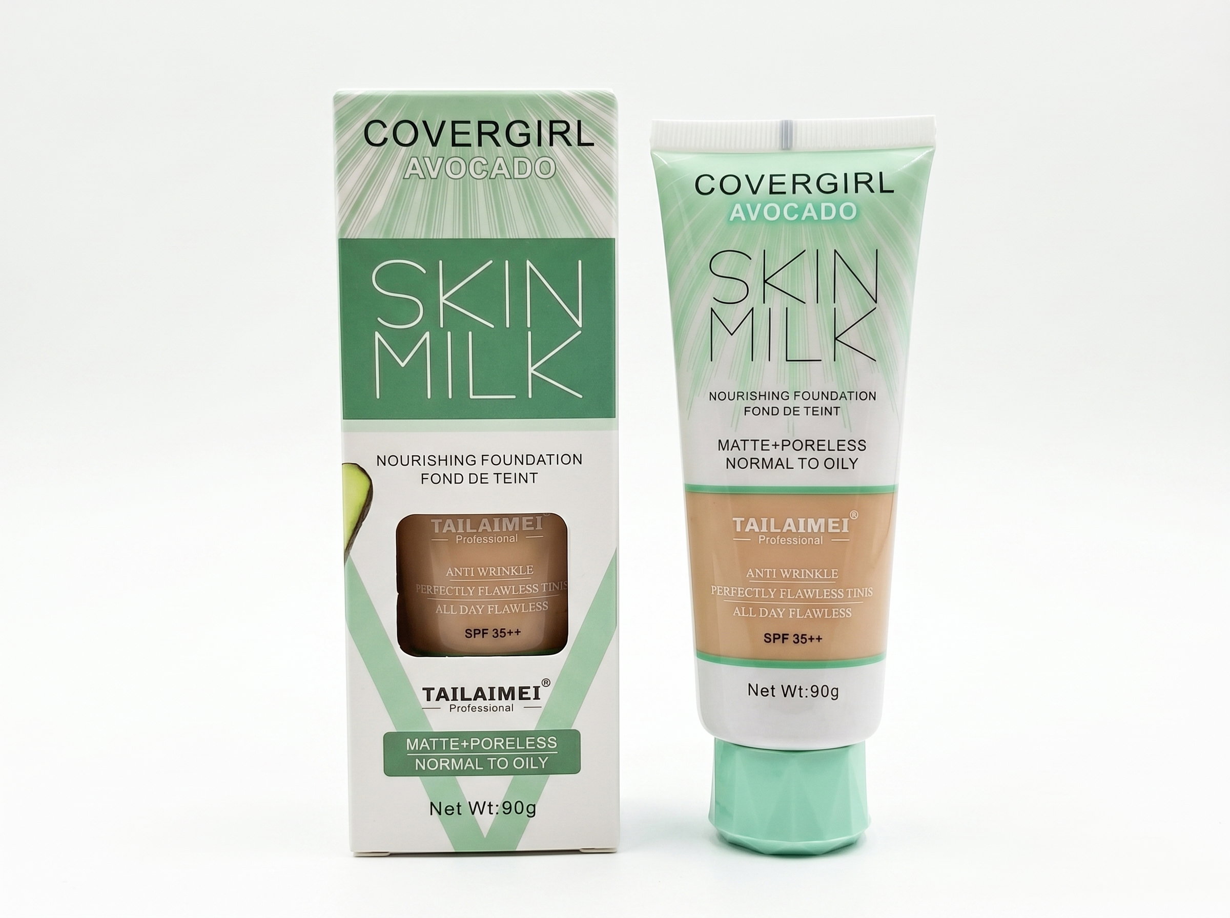 FOND DE TEN - Fond de ten Skin Milk Avocado, pentru ten normal sau gras, 02 Natural, TLM, 90g