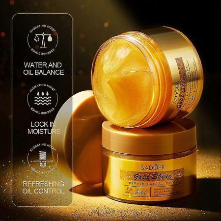 Mască antirid si iluminatoare cu particule de aur, Gold Shiny, Sadoer 120 g [4]