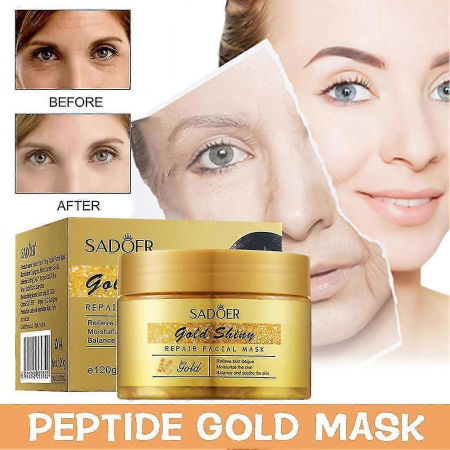 Mască antirid si iluminatoare cu particule de aur, Gold Shiny, Sadoer 120 g [3]