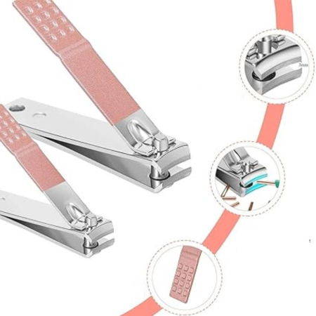 Set cu 16 accesorii pentru Manichiura, Pedichiura si Fata, Geanta Organizatoare, Roz [2]