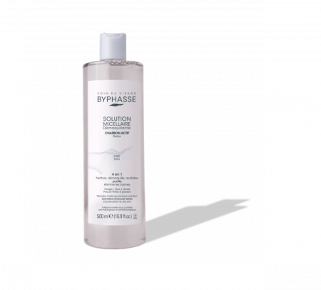 Apa Micelara cu Carbune Activ, pentru ten mixt sau gras, Byphasse 4in1 Pure Skin, 500 ml [4]