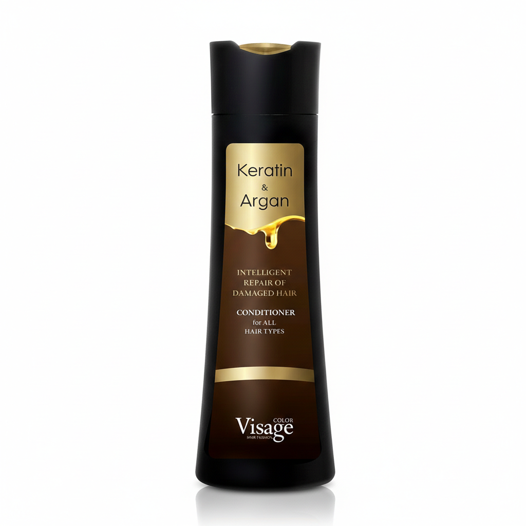 INGRIJIRE PAR - Balsam pentru Par Deteriorat, Keratin & Argan, Reparare intensa, Visage, 250 ml