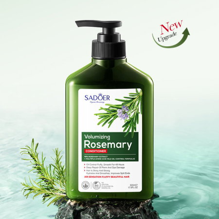 INGRIJIRE PAR - Balsam volumizant Sadoer Volumizing Rosemary Conditioner 500ml cu 98% Extract de Rozmarin – Oil Control 48h, reparare profunda, par neted si stralucitor
