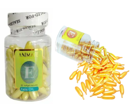 SKINCARE - Capsule cu Ulei Facial, Vitamina E, Antirid si Hidratant, 60 bucati