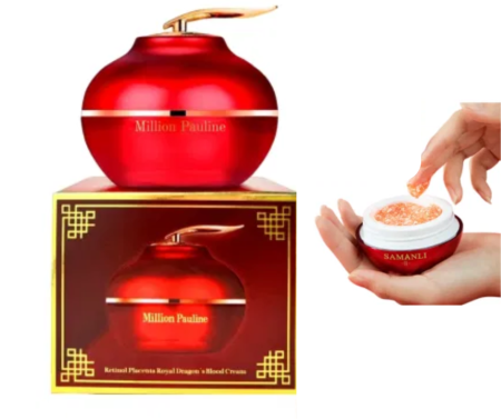 Ingrijirea tenului - Cremă antirid Dragon Blood cu Retinol și Niacinamidă Million Pauline 50g – reduce ridurile, iluminează și hidratează tenul