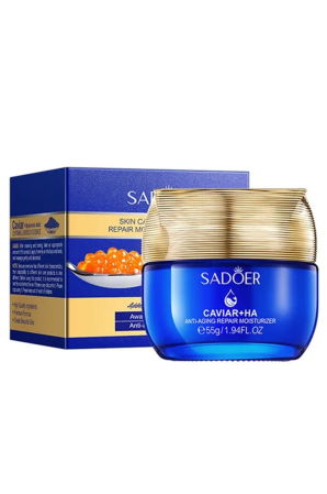 Ingrijirea tenului - Cremă Antirid si Hidratanta, Caviar și Acid Hialuronic, Sadoer, 55g