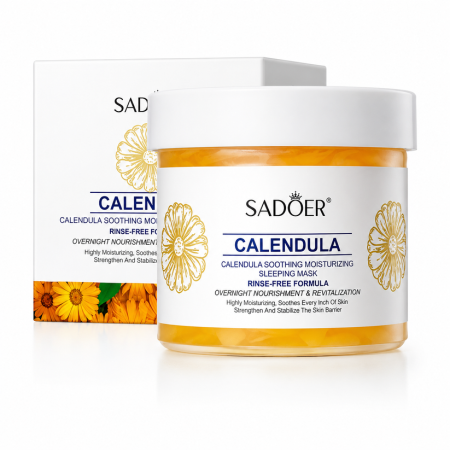 Măști Faciale - Mască Hidratantă de Noapte cu Gălbenele, Calendula, Sadoer, 150g