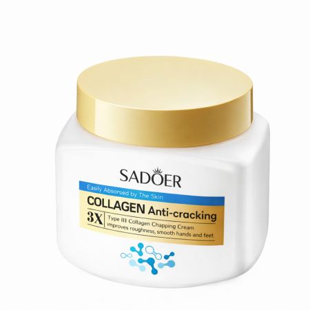 INGRIJIRE CORP - Crema pentru Mâini și Picioare Uscate și Crăpate, cu 3X Collagen, Sadoer, 300g