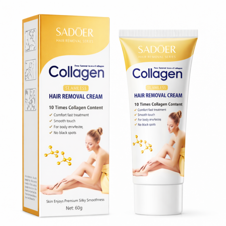INGRIJIRE CORP - Cremă depilatoare pentru corp, cu 10 x Colagen, Sadoer, 60g