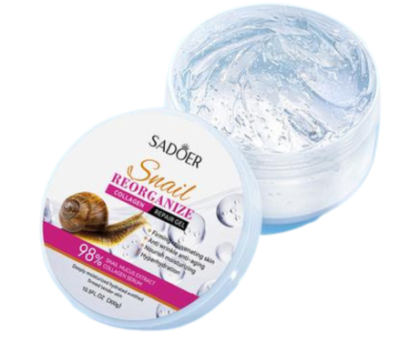 Ingrijirea tenului - Crema-Gel Antirid cu Extract de Melc si Collagen, Snail Reorganize, Sadoer, 300g