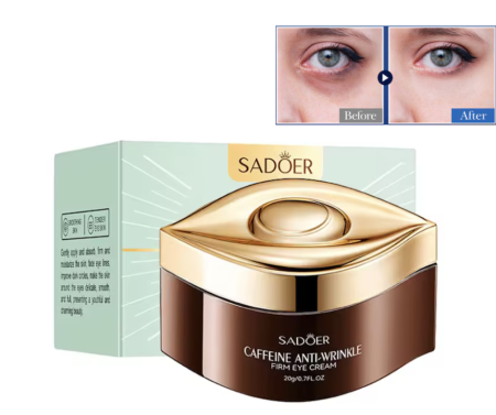SKINCARE - Crema pentru Ochi cu Cafeina, Anti-Cearcăne si Antirid, Sadoer, 20g