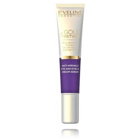Cremă ser antirid pentru zona ochilor Eveline Cosmetics Gold And Retinol, 20 ml [1]