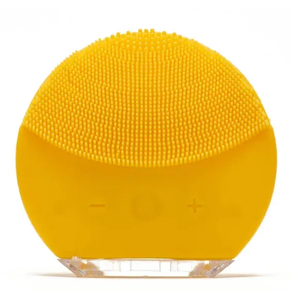 SKINCARE - Dispozitiv pentru Curatare Si Masaj Facial,  8 Viteze, cu Acumulator, Hipoalergenic, Galben