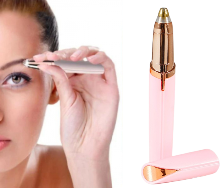 Epilator Facial si pentru Sprancene, hipoalergenic, cu USB inclus, Roz [1]