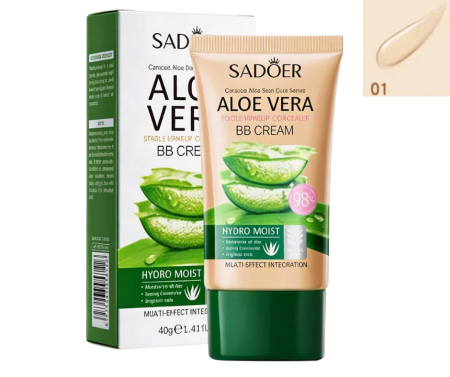 TEN - Fond de ten BB Cream cu Aloe Vera, Sadoer, 01 Ivory, 40g