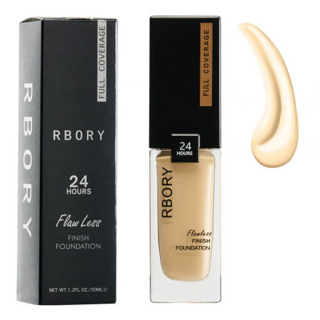 FOND DE TEN - Fond de ten Full Coverage 24H, Flawless Finish Foundation, RBORY