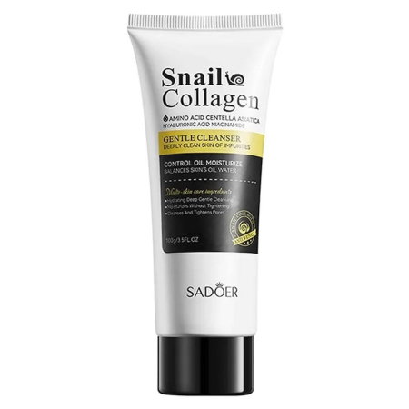 Măști Faciale - Gel pentru Curățarea Tenului cu Extract de Melc și Colagen, Sadoer, 100g