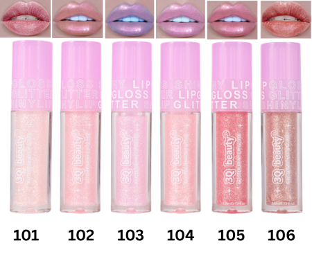 LIP GLOSS/ LUCIU DE BUZE - Luciu pentru Buze cu Slipici, Lip Gloss Glitter, Rezistent, 3Q Beauty, 3.5ml