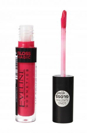 Luciu de buze Lip Lacquer Magic Gloss Long Lasting, 09 Vibrant Red-Rose, Eveline Cosmetics,  4.5 ml [3]